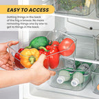 Clear Plastic Storage Bins, Set of 12, Multi-Use Organization and Storage Containers for Pantry, Cabinet, Refrigerator, Freezer, Bathroom, Organizer Bins for Home & Kitchen