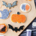 Sweets Indeed Halloween Sugar Sprinkles 4-Pack – 4.52 oz Spooky Sugar Set | White, Orange, Black & Purple Decorating Sugars | Edible Baking Decorations for Cookies, Cupcakes & Cakes