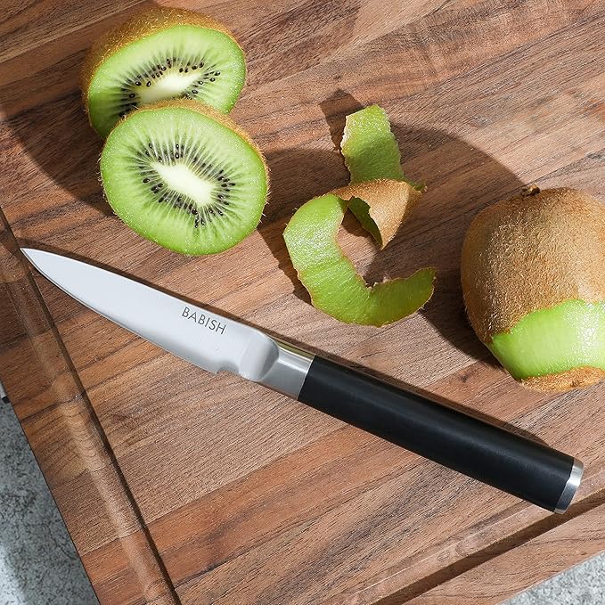 Babish 3.5-Inch Paring Knife – High-Carbon 1.4116 German Steel Kitchen Knife – Precision Cutlery for Peeling, Slicing & Detail Work