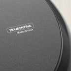 Tramontina Gourmet Ceramica Deluxe Aluminum Frying Pan, Non Stick Skillet with Ceramic Interior, 8-inch, Metallic Black, Made in Italy