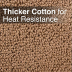 RITZ Terry Potholder & Hot Pad: Unparalleled Heat Resistant, Durable 100% Cotton – Ergonomically Designed for Optimal Grip – Easy-Care Machine Washable – 4-Pack, Mocha Brown