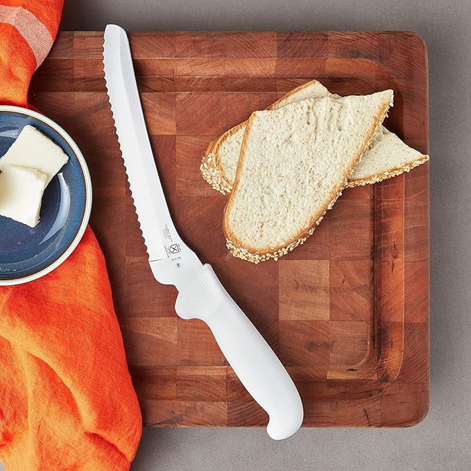 Mercer Culinary Ultimate White, 8 Inch Offset Bread Knife
