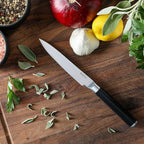 Babish 5-Inch Forged Utility Knife – High-Carbon 1.4116 German Steel Full Tang Kitchen Knife for Precision Cutting and Durability