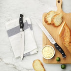 McCook® Black Knife Sets, German Stainless Steel Forged Kitchen Knives Block Set with Built-in Knife Sharpener