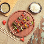 200 PCS Bamboo Skewers, 10 Inch Wooden Skewer for Appetizers, Fruit, Kebabs, Grilling Barbecue, Mini Burger, Sausage, Cocktail Picks for Drinks, Long Toothpicks, Food Sticks Natural, Kitchen Gadget