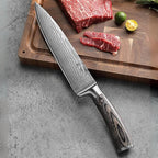 Wakoli EDIS 6-Piece Damascus Chef Knives | Japanese Style Professional Kitchen Knife Set with VG10 Core & Ergonomic Pakkawood Handles in Gift Box