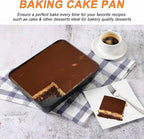 Herogo Deep Baking Pan Set of 2, 8 X 10.5 Inch Non-Stick Sheet Cake Pan for Oven, Rectangle Stainless Steel Lasagna Brownies Casseroles Cakes Bakeware, Oven Safe