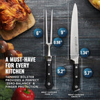 Cutluxe Turkey Carving Knife Set – Carving Fork & Knife for Meat, BBQ, Brisket – Razor Sharp Premium German Steel Full Tang, Ergonomic Handle Artisan Series