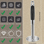 Potatoes Masher, Heavy Duty Potato Masher-316 Stainless Steel, Hand Mashed Potato Mashers & Potatoes Tool-Long Handle for Potatoes, Avocado, Tomatoes, Avocados, Beans, Fruit and Vegetables