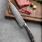 Wakoli EDIS Damascus 5-Piece Knife Set – Japanese Style Kitchen Knives | Genuine Damascus Steel Blades with VG10 Core | Ergonomic Micarta Handles | Professional Chef Knife Set in Gift Box